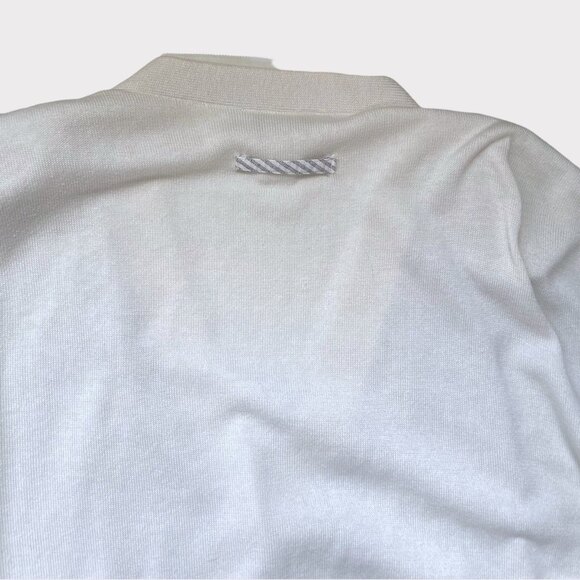 Vintage Blue & White Pinstripe Cardigan Sweater - Picture 6 of 9